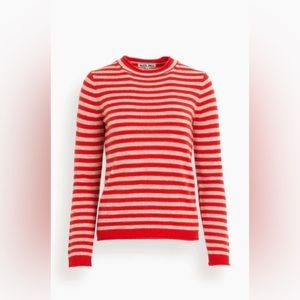 Alex Mill Red and Cream Striped Sweater